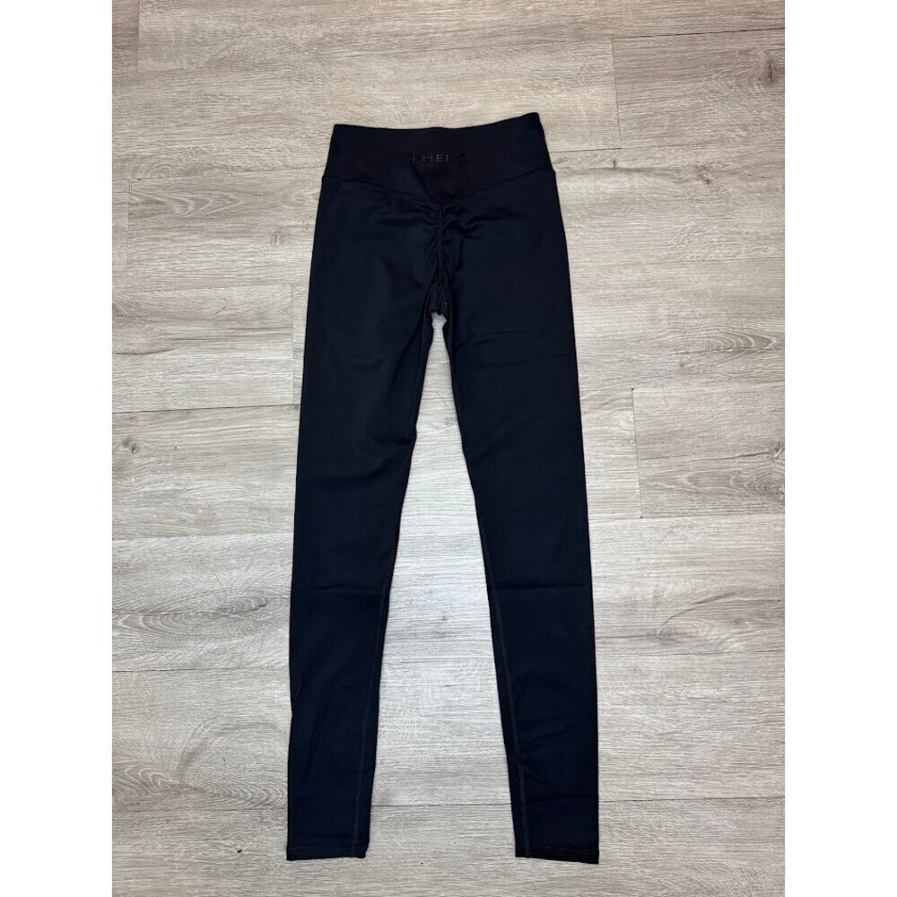 Black Scrunch Sculpting Leggings Mid High Waisted Stretch Workout Gym Yoga